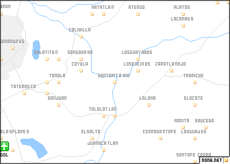 map of Río Santa Rita